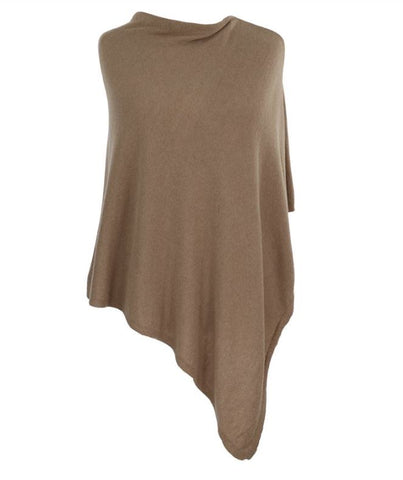Italian Wool/Cashmere Mix Camel Poncho from Cadenza