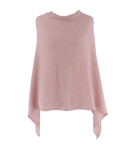 Italian Wool/Cashmere Candy Pink Poncho from Cadenza 2