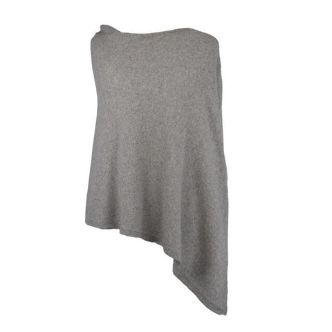 Italian Wool/Cashmere Silver Poncho from Cadenza