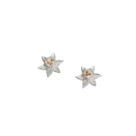 Christin Ranger Sterling Silver Daffodil Stud Earrings