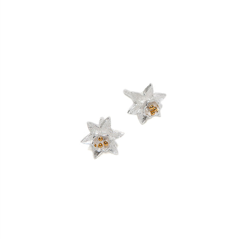 Christin Ranger Sterling Silver Daffodil Stud Earrings