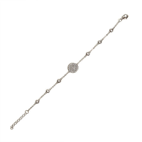 Delicate Swarovski Crystal Disc Charm Bracelet from By Elise