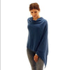 Italian Wool/Cashmere Mix French Navy Poncho from Cadenza