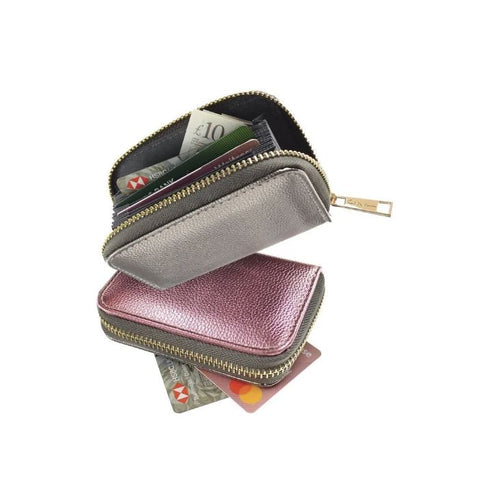 Hot Tomato Credit Card Organiser - 2 Tone Metallic - Bronze & Rose