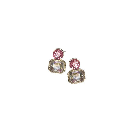 Hot Tomato Double Act Stud Earrings in Candy Floss