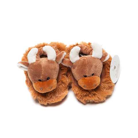Jomanda Highland Coo Baby Slippers top view