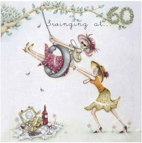 Swinging at 60 Birthday Card from Berni Parker