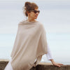 Italian Wool/Cashmere Mix Latte Poncho from Cadenza