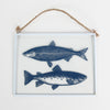 Glass Hanger Fish Decoration in Blue by Gisela Graham