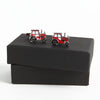 Red Tractor Cufflinks with box