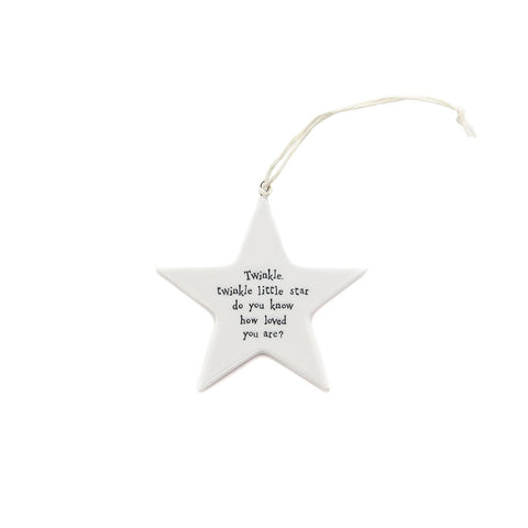 East of India Twinkle Twinkle Ceramic Star