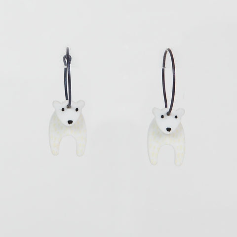 Lene Lundberg K-Form Polar Bear Earrings