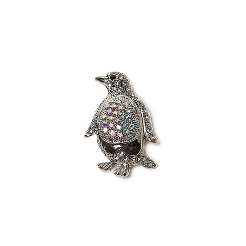 Sparkly Penguin Diamante Brooch