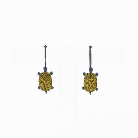 Lene Lundberg K-Form Green/Teal Turtle Earrings