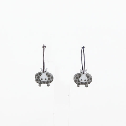 Lene Lundberg K-Form Grey Hippo Earrings