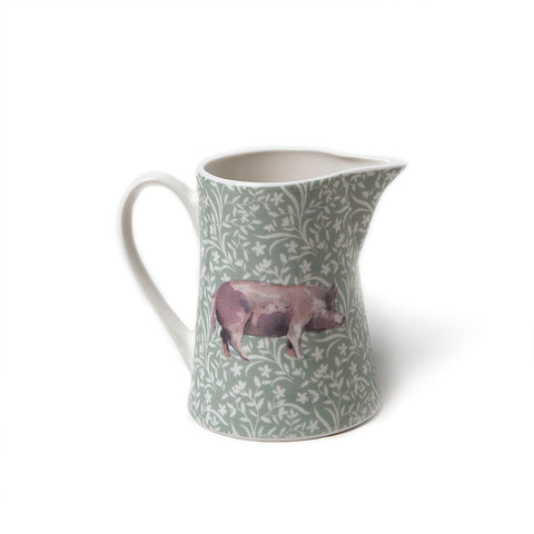 Gisela Graham Bone China Jug with Pig