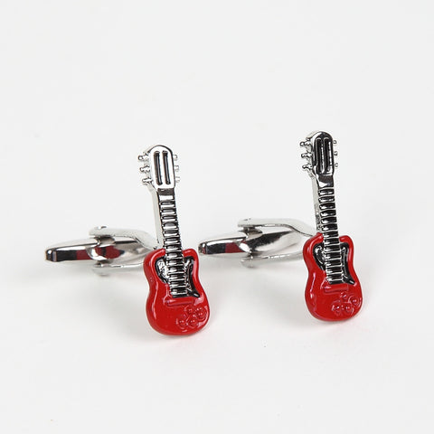 Red Guitar Cufflinks