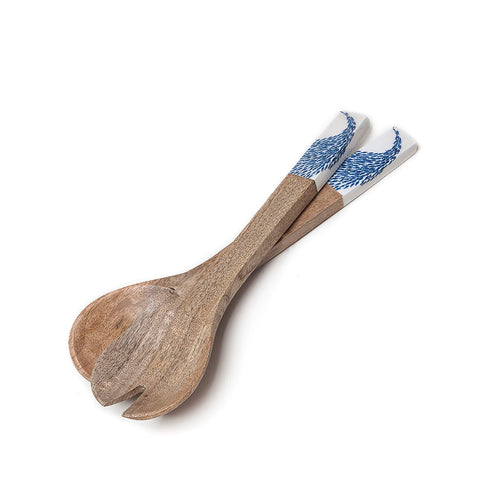 Shoeless Joe Wooden Fish Shoal Salad Servers