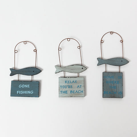 Little Wooden Fishy Hangers from Gisela Graham