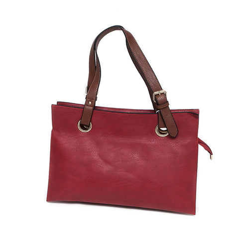 Red Wide Shopper Style Bag