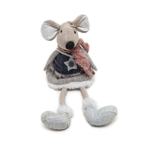 Heaven Sends Fabric Grey/Pink Girl Mouse