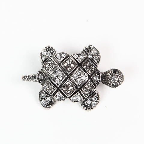Large Sparkly Diamante Tortoise Brooch