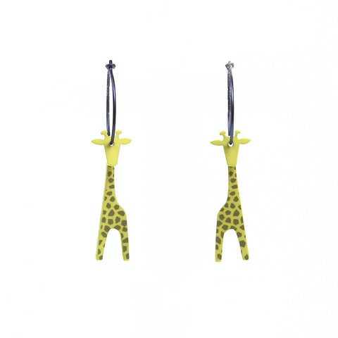 Lene Lundberg K-Form Lime Giraffe Earrings