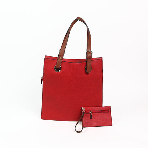 Bright Red Shopper Style Bag