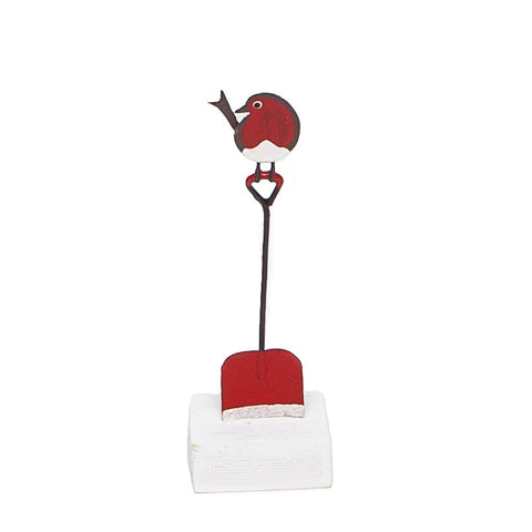 Shoeless Joe Robin on Spade Christmas Decoration