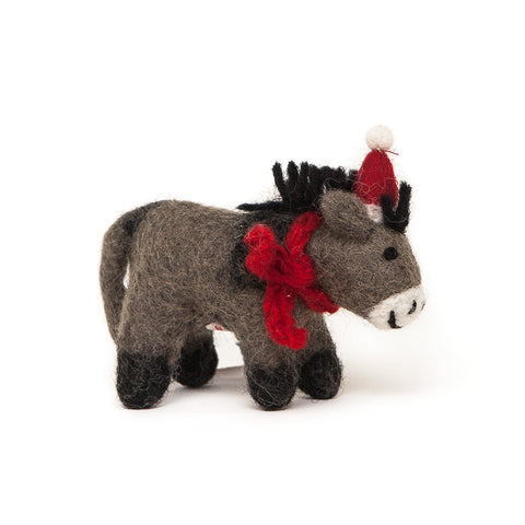 Amica Christmas Donkey Decoration with Hat and Scarf