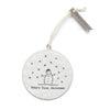 East of India 'Baby's First Christmas' Flat Ceramic Bauble