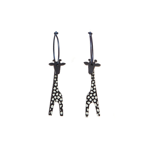 Lene Lundberg K Form Black Spotty Giraffe Earrings