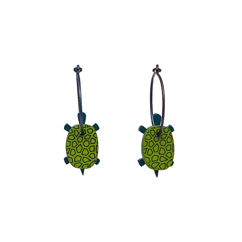 Lene Lundberg K-Form Green Turtle Earrings