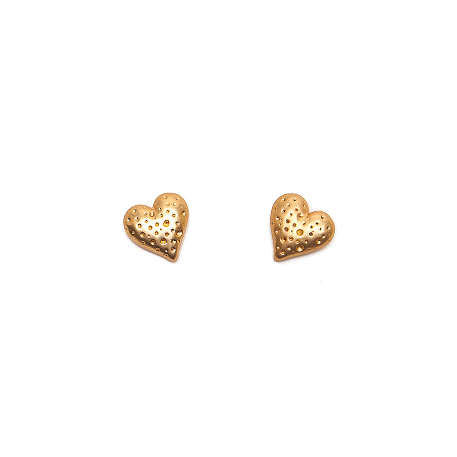 Matte gold stud on sale earrings