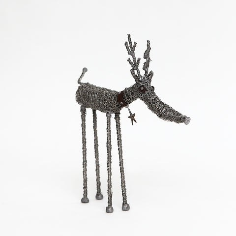 Sarah Jane Brown Knitted Wire Reindeer with Star