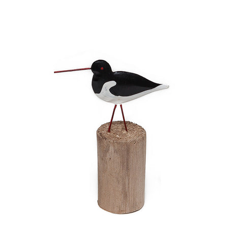 Shoeless Joe Oystercatcher on Driftwood Plinth