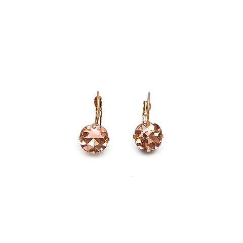 Lovett Peach Cushion Cut Crystal Earrings