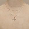 Pom Silver Plated Dragonfly Necklace with Heart on dummy