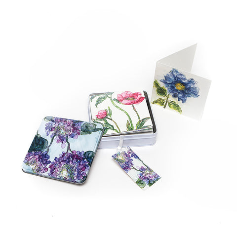 Whistlefish Tin of 15 Floral Watercolour Cards