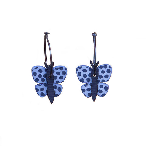 Lene Lundberg K-Form Blue Butterfly Earrings