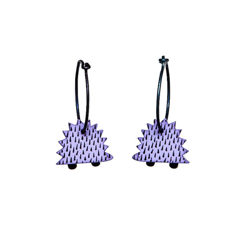 Lene Lundberg K-Form Lilac Hedgehog Earrings