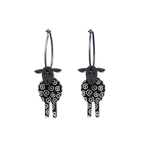 Lene Lundberg K-Form Black Sheep Earrings