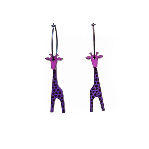 Lene Lundberg K-Form Purple Giraffe Earrings