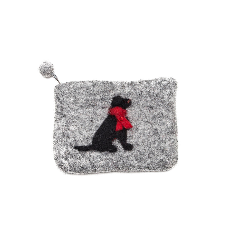 BLACK LABRADOR DOG COIN PURSE