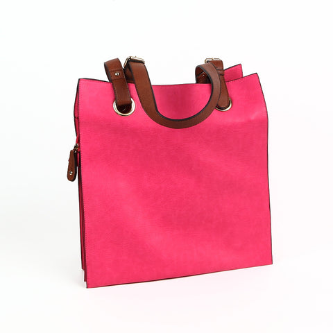 Bright Pink Shopper Style Bag from Long & Sons
