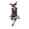 Naasgransgarden Quirky Ceramic Sitting Elk with Hanging Leg