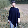 Italian Wool/Cashmere Mix Midnight Blue  Poncho from Cadenza
