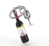 Metalmorphose Wine Bottle & Glass Keyring from Oli Olsen