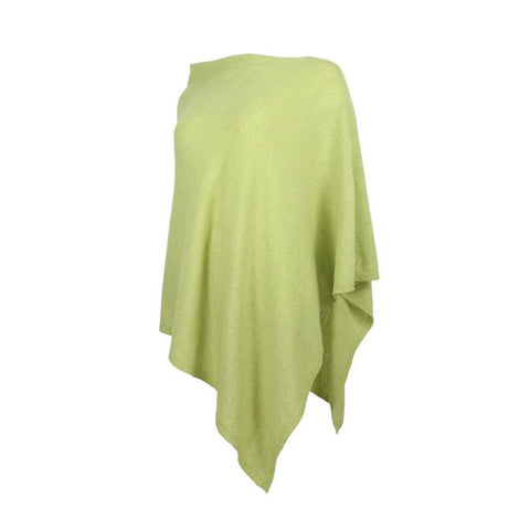 Italian Wool/Cashmere Mix Pistachio Poncho from Cadenza