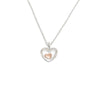 Pom Sterling Silver and Rose Gold Double Heart Necklace